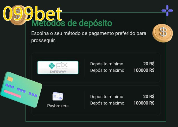 O cassino 099betbet oferece uma grande variedade de métodos de pagamento